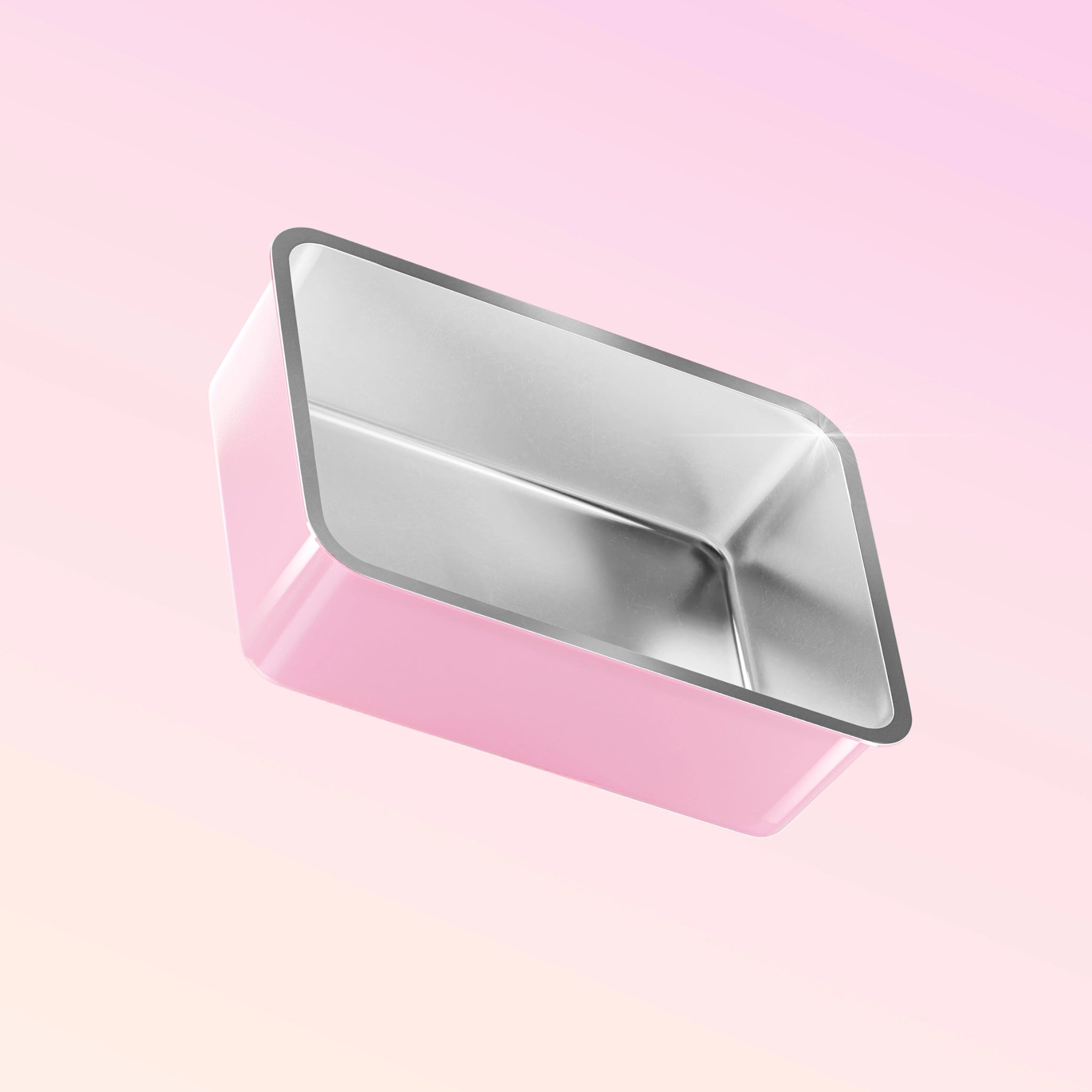Tabby Trays Stainless Steel Litter Tray - Soft Pink